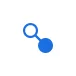 Small blue connection or network node icon