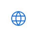 Icon of a globe, representing global connectivity or the internet.