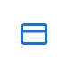 Icon of a credit card, representing payment or financial transactions.