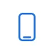 Icon of a smartphone, representing mobile devices or communication.