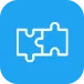 Puzzle pieces integration icon