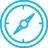 Compass icon blue color.